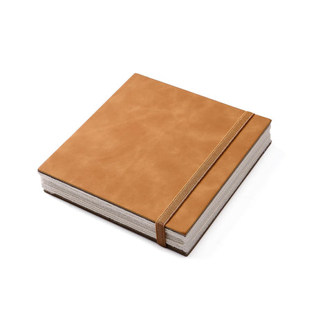 tumuarta Deckle Edge Paper Sketchbook, 92 LB, 150 GSM, 80 Sheets Mixed Media Paper, Acid Free, Handmade Journal Hardbound Sketch Book for Pencil, Ink, Markers, Acrylic and More (6" X 6") tumuarta