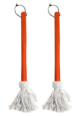 Chef Craft Set of 2 BBQ Basting Mops with Wood Handle and Cotton Head, Barbeque Sauce Basting Mops Chef Craft