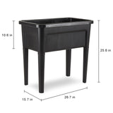 ZIWQPIHT 4 Pcs Plastic Raised Garden Beds with Legs，16 Gallon Outdoor Elevated Garden Planter Box，Perfect for Flowers, Vegetables, and Herbs ZIWQPIHT