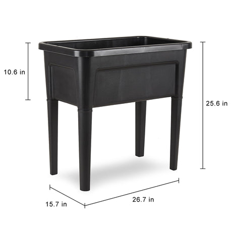 ZIWQPIHT 4 Pcs Plastic Raised Garden Beds with Legs，16 Gallon Outdoor Elevated Garden Planter Box，Perfect for Flowers, Vegetables, and Herbs ZIWQPIHT