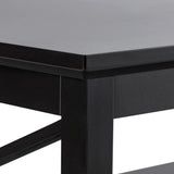 ChooChoo Oxford Coffee Table with Thicker Legs, Black Wood Coffee Table with Storage for Living Room ChooChoo
