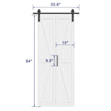 ROOMTEC 30"x84" Solid Pine Bi-Fold Closet Door, White Finish Folding Interior Door, Pre-Assembled, with Track Hardware, for Bedroom, Wardrobe, Laundry Room ROOMTEC