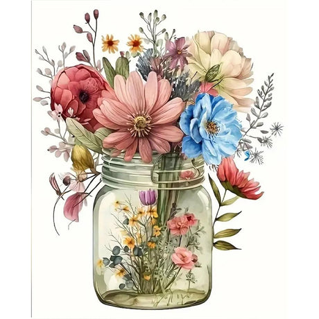 BOHADIY Diamond Art Kits for Adults - Daisy Diamond Painting for Beginners, Diamond Dots Round 5D Full Drill Paint with Diamonds Pictures Gem Art Painting Kits DIY Crafts Kits Flower Bottle 12x16in BOHADIY