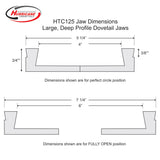 Hurricane Turning Tools, Deep Profile Large Dovetail Jaws for the HTC125 4 Jaw Wood Lathe Chuck Hurricane Turning Tools