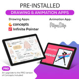 PicassoTab X Drawing Tablet • No Computer Needed • Drawing Apps & Tutorials • 4 Bonus Items • Stylus Pen • Portable • Standalone • 10 Inch Screen • Best Gift for Beginner Digital Graphic Artist • PCX Simbans