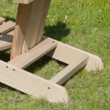 Merry Garden Kids Foldable Wooden Adirondack Chair, Children's Outdoor Patio Furniture, Garden, Lawn, Deck Chair, Unfinished Merry Garden