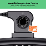 Chefman XL Electric Griddle with Removable Temperature Control, Immersible Flat Top Grill, Burger, Eggs, Pancake Griddle, Nonstick Extra Large Cooking Surface, Slide Out Drip Tray, 10 x 20 Inch Chefman