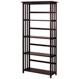Casual Home Mission Style 5-Shelf Bookcase, Espresso Casual Home