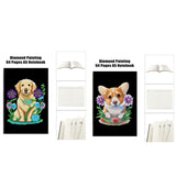 MaiYiYi 2 PCS Dog Notebook Diamond Painting Kit Cute Dog Diary Book Diamond Art Pet Dog Notepad Diamond Painting by Numbers for Study Home Office Art Drawing (20X14 CM) MaiYiYi