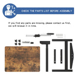 BilBil Electric Standing Desks with Lockable Wheels, 32*24 inch Height Adjustable Sit to Stand Desk, Overbed Laptop Table Desk, Mobile Rolling Desk, bilbil