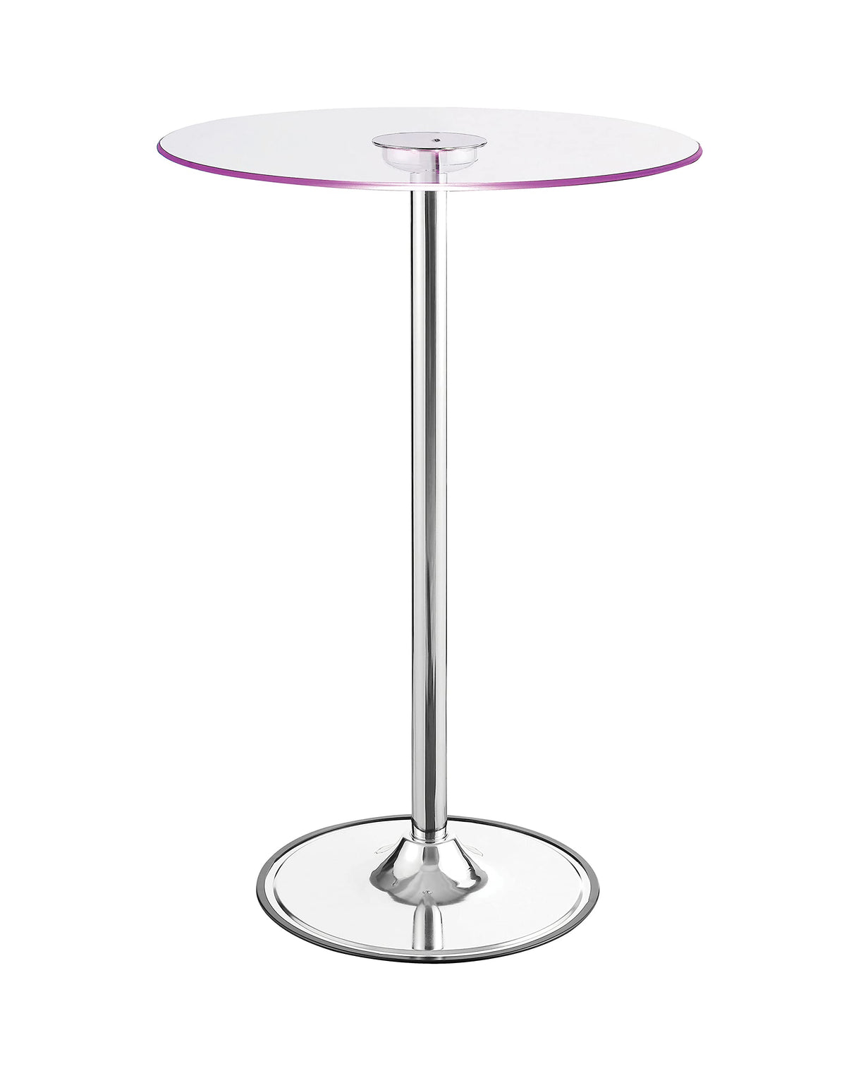 Coaster Home Furnishings Thea LED Bar Table Chrome and Clear Coaster Home Furnishings