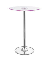 Coaster Home Furnishings Thea LED Bar Table Chrome and Clear Coaster Home Furnishings