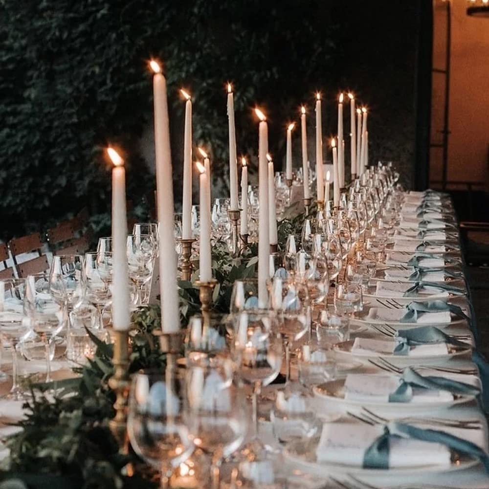 2-Pack Classic Tall Taper Candle Mold,Clear Plastic Pillar Candlestick Mold for Church Christmas Candlelight Dinner Valentine's Day (10.24inch) Ruiao