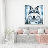 MOMDEDP Diamond Painting Kits for Adults Wolf 5D Diamond Art Kits for Adults Beginner, Paintings with Diamonds Gem Art and Crafts Animal Wolf Head Art Kits for Adult for Home Wall Decor 12x12 Inch MOMDEDP
