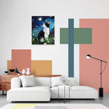 obterie Starry Night Paint by Numbers Kit for Adults Beginner Cat Oil Painting Kit Adult Paint by Number Kits on Canvas DIY Painting for Beginners Art by Numbers for Gifts Home Wall Decor 16x20 Inch obterie