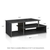 Furinno Econ Low Rise TV Stand, Black/Black Furinno