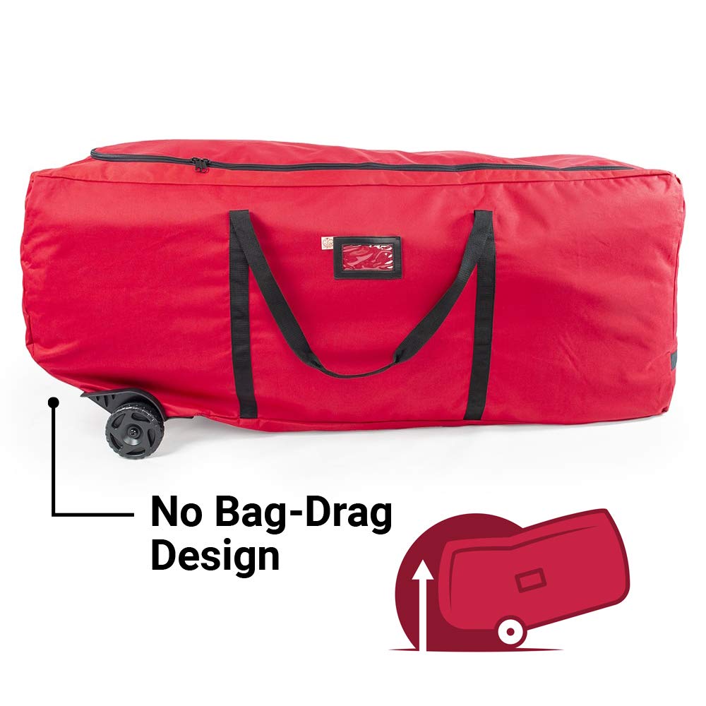 [Rolling Duffle Bag Tree Storage Bag] - Big Wheeled 9 Foot Christmas Tree Storage Bag for Artificial Trees up to 9 Feet Tall - Compression Straps to Secure Your Tree | EZ Roller by Santa's Bags Santa's Bags