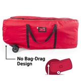 [Rolling Duffle Bag Tree Storage Bag] - Big Wheeled 9 Foot Christmas Tree Storage Bag for Artificial Trees up to 9 Feet Tall - Compression Straps to Secure Your Tree | EZ Roller by Santa's Bags Santa's Bags