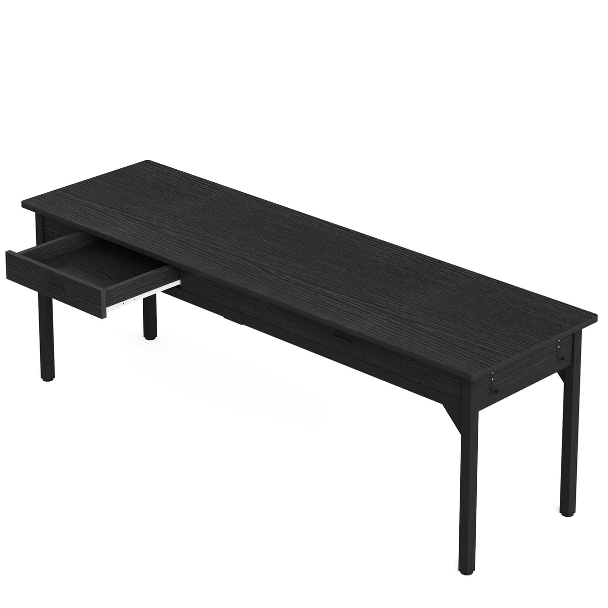 Tribesigns 78.7" Extra Long Executive Office Desk, Double Desk with 2 Drawers, Black Tribesigns