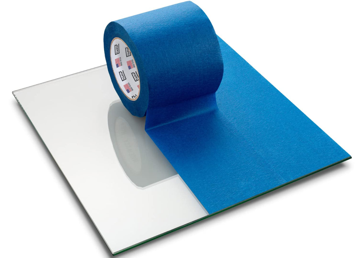 Wide Blue Painters Tape (2 Pack), 4 inch x 60 Yards, 3D Tape, 3D Printing Tape, Easy Clean Removal up to 21 Days, Masking Tape Tapix