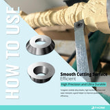 12mm Round Carbide Inserts Knives, Carbide Cutters for Woodworking Turning Tools, Wood Finisher Hollower Tools, 10 Pieces (R-φ12x2.5-30°) FHONK