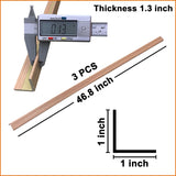 3 PCS 45" Wall Corner Protector Trim Borders for Wall Oak Wood Grain Wall Edge Strip Crown Molding Trim Door and Window Frames Mirror Trim Backsplash Tile Edge YLL YLL
