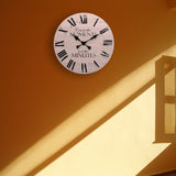 ALNHF 24 Inch Inspritional Silent Quartz Clock,White Distressed Shiplap Farmhouse Wooden Wall Clocks for Indoor Decor ALNHF