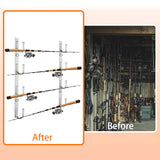 SUMERX Fishing Rod Holders, 4 Pack Wall or Ceiling Mounted Fishing Pole Holders for Garage, Aluminum Fishing Rod Rack Organizer for Universal Fit SUMERX