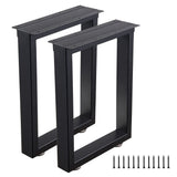 ALLCOS Bench Legs 16 Inch Metal Coffee Table Legs Heavy Duty Furniture Desk Chair Legs, Set of 2, Black ALLCOS