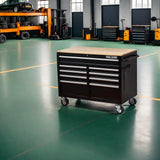 TOOL DORM Rolling Large Tool Chest Extra-Deep 46-Inch 9 Drawers, Big Tool Chest with Drawers, Workbench with Wooden Top & Integrated Power Strip, Rolling Toolbox with Drawers and Locking System TOOL DORM