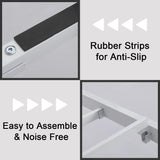 Catrimown Twin Bed Frames, Twin Platform Bed Frame with Headboard, Wooden Steel Slat Support, Heavy Duty Metal Bed Frame, Under Bed Storage, No Box Spring Needed, Noise-Free, Esay Assembly, White Catrimown