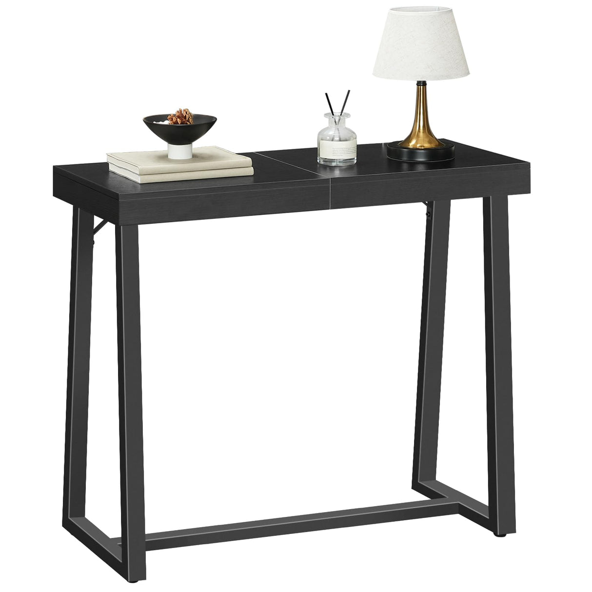 MAHANCRIS Narrow Console Table, Black Entryway Table for Hallway, Small Foyer Tables for Entryway, Behind Couch Sofa Table for Living Room, Hallway, Corridor, Easy Assembly, Black CTHB11801 MAHANCRIS