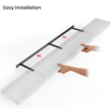Ballucci Floating Shelves for Wall, 60" Wood Wall Shelf Set of 2, with Invisible Brackets for Bathroom, Living Room, Bedroom, Kitchen, Nursery, 8" Deep, White Ballucci