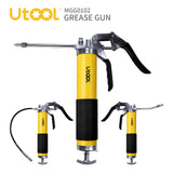 UTOOL Grease Gun, 8000 PSI Heavy Duty Pistol Grip Grease Gun Kit with 14 oz Capacity, 18 Inch Resin Flex Hose, 2 Basic Coupler, 2 Extension Rigid Pipe and 1 Sharp Type Nozzle UTOOL