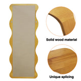 osemy 65" x 24" Full Length Mirror Wood Framed Wavy Full Body Mirror Shatter-Proof Mirror Hanging/Leaning Wall Mounted Wooden Mirror for Dressing Bedroom Living Room osemy