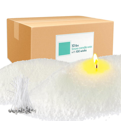 ECLHTLNY 10LB DIY Snow Pearled Candle- Powder Candle Making for Soy Wax Candle Crafts- Natural Candle Making Supplies- HIGH Class Material- LongLasting Burn Time
