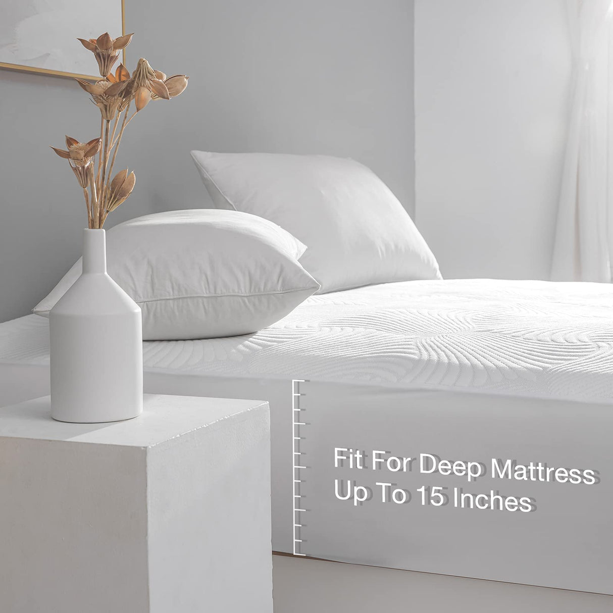 King Size Electric Heated Mattress Pad - Bed Warmer with Memory & Preheat Functions, 12 Heat Settings Dual Control for 1-12 Hours Auto Off, Lighted Button Reaks