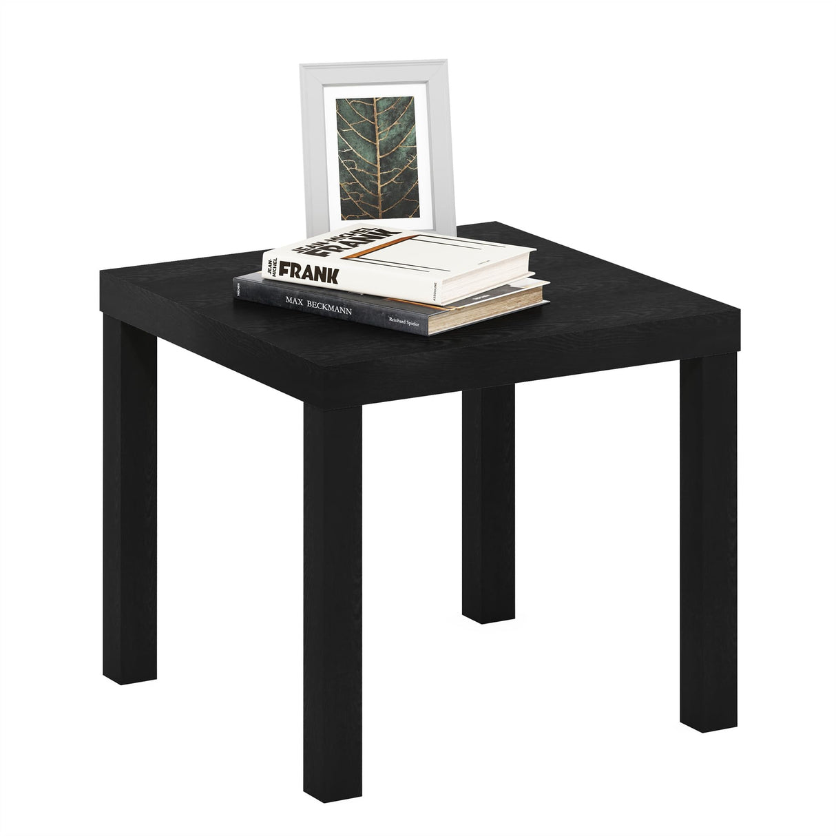 Furinno Classic Homey Square Parsons Side End Table, 1-Pack, Black Furinno