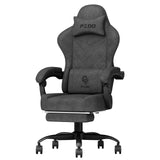 PZDO Gaming Chair, Gaming Chairs for Adults with Footrest, Lumbar Support, Fabric Computer Office Chair, High Back PC Chair Ergonomic Gamer Chair with Wide Cushion, Recliner, 300LBS, Teens, Black PZDO