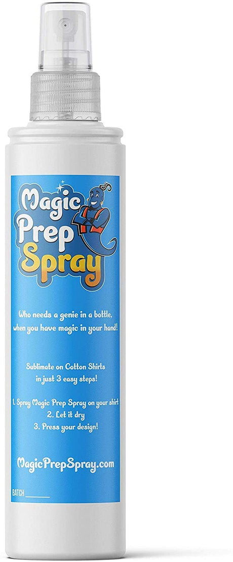 Magic Prep Spray - Sublimation on Cotton - Quick and Easy - Cotton Sublimation Fluid Spray No Desizer Needed - 1 Step Cotton Solution (32oz) IAWOAVinyl