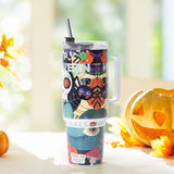 PYD Life 2 Pack Sublimation 40 OZ Tumblers with Handle Blanks White Coffee Mugs Insulated Reusable Travel Cups with Lid and Stainless Straw for Tumbler Heat Press Sublimation Oven Printing PYD Life