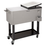 Cuisinart 80 Qt Cooler Cart, Portable Outdoor Beverage Cooler with Storage Shelf, Bottle Opener and Cap Collector, Summer BBQs, Cookouts and Tailgates, 48 Hour Cold Drinks, Chill, Fresh Sodas and Beer Cuisinart
