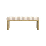 HomePop Oslo Decorative Bench -Wide Tan Stripe HomePop