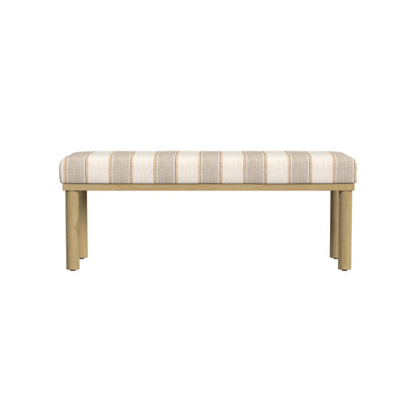 HomePop Oslo Decorative Bench -Wide Tan Stripe HomePop