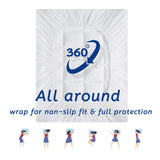 King Size Mattress Topper for Back Pain, Cooling Extra Thick Mattress Pad Cover with 8-21 inch Deep Pocket, Plush Pillow Top Mattress Topper Overfilled with Down Alternative, King Size, White MATBEBY