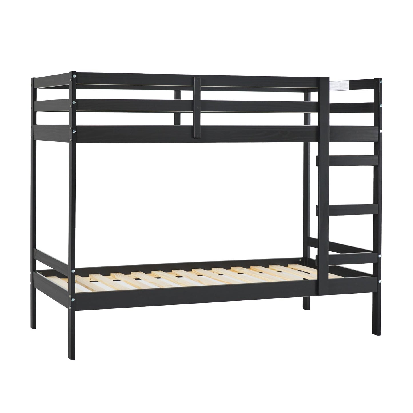 Walker Edison Modern Twin-Size Children's Bed Frame Bedroom, Twin-Size, Black