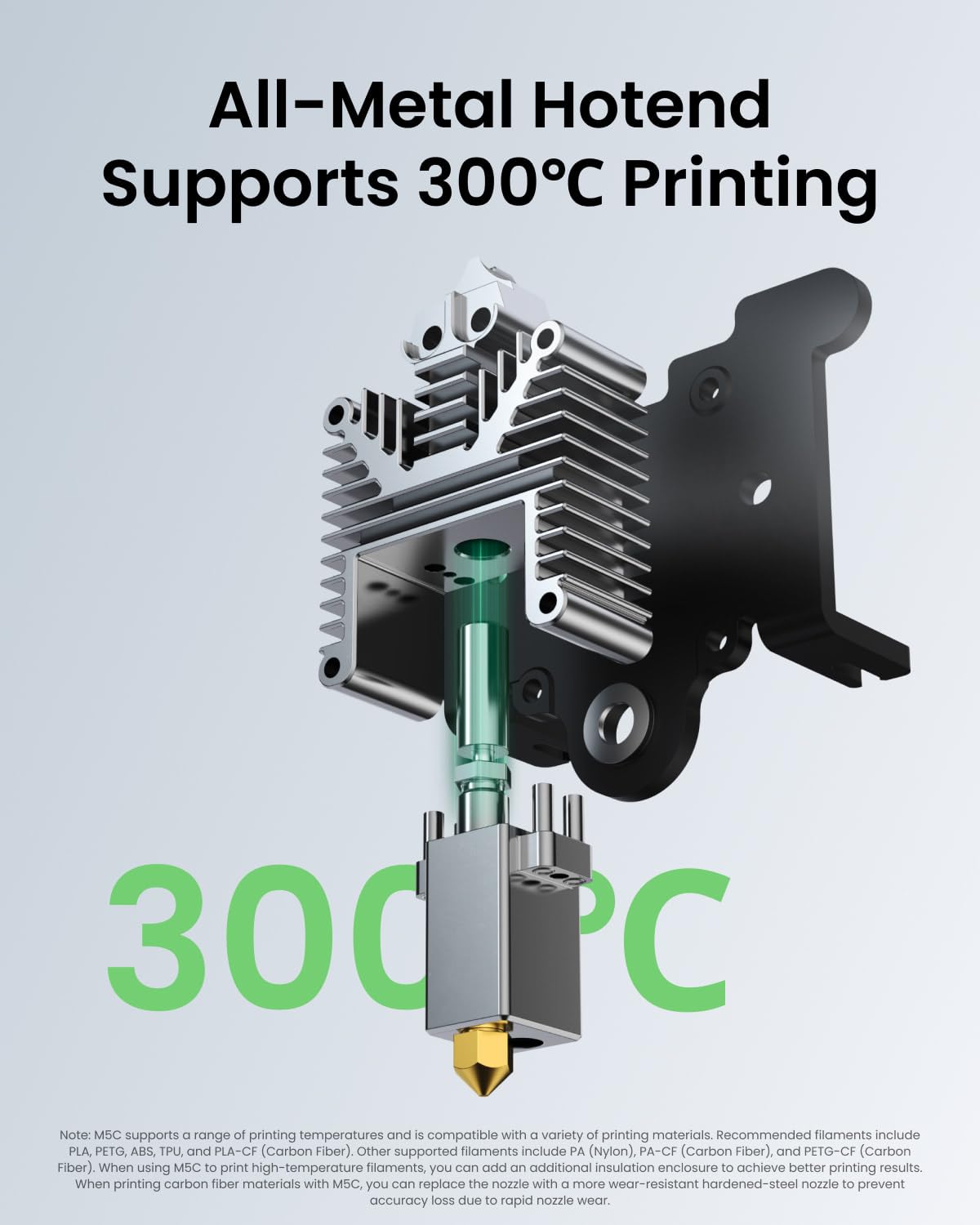 AnkerMake M5C 3D Printer, 500 mm/s High-Speed Printing, All-Metal Hotend, Supports 300℃ Printing, Control via Multi-Device, Intuitive, 7×7 Auto-Leveling, 220×220×250 mm Print Volume - WoodArtSupply