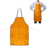 Ibluelover Cowhide Leather Welding Apron Heat&Flame-Resistant Work Apron Wear Resistant Protection Pinafore Safe Workwear Ibluelover