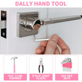 39 Piece All Purpose Basic Household Pink Tool Kit for Women - Small Tool Set with Toolbox Great for Home, Garage, Office and College Dormitory Use HANGYING