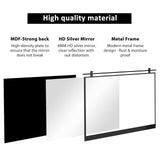 MYTHFUL 40x28 Inch Rectangle Bathroom Vanity Mirror for Wall Mounted Over Sink Farmhouse Rustic Matte Black Frame Barn Door Mirrors Foyer Entryway Decor MYTHFUL